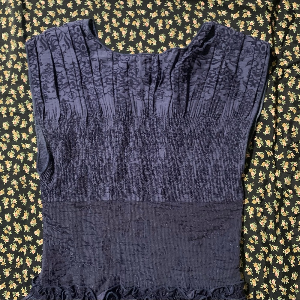 NWT max studio blue embellished midi dress - Picture 5 of 11